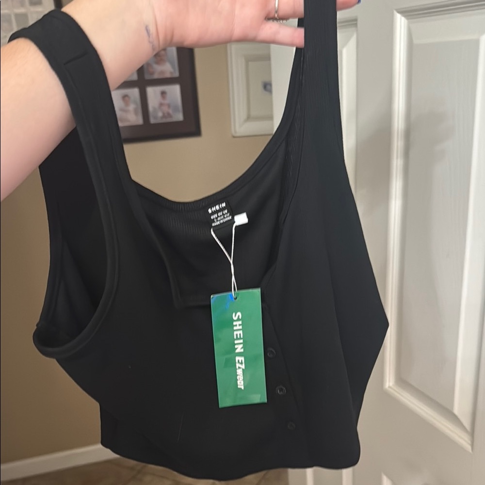 Shein Black Crop Top